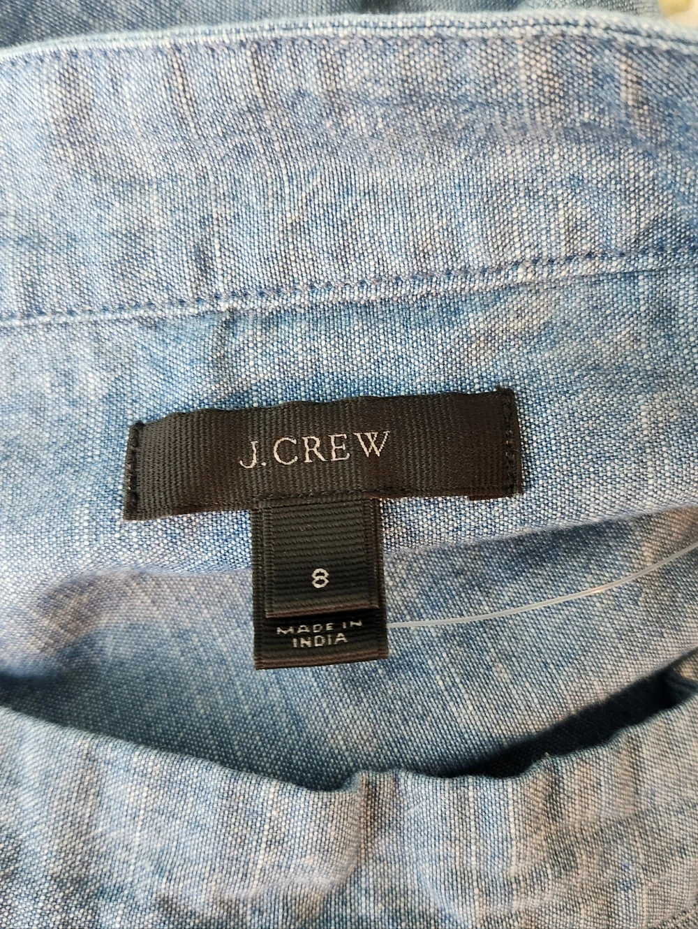 J. Crew Funnelneck Chambray Top